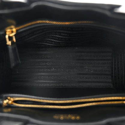 Prada Soft Calfskin Triangolo Symbole Embossed Mini Tote Black 5 of 10