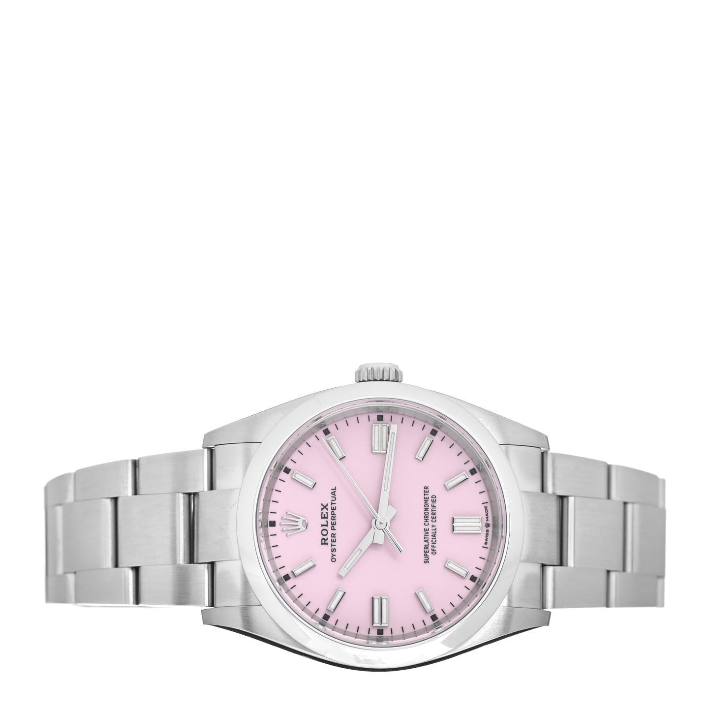 Stainless Steel 36mm Oyster Perpetual Watch Candy Pink 126000