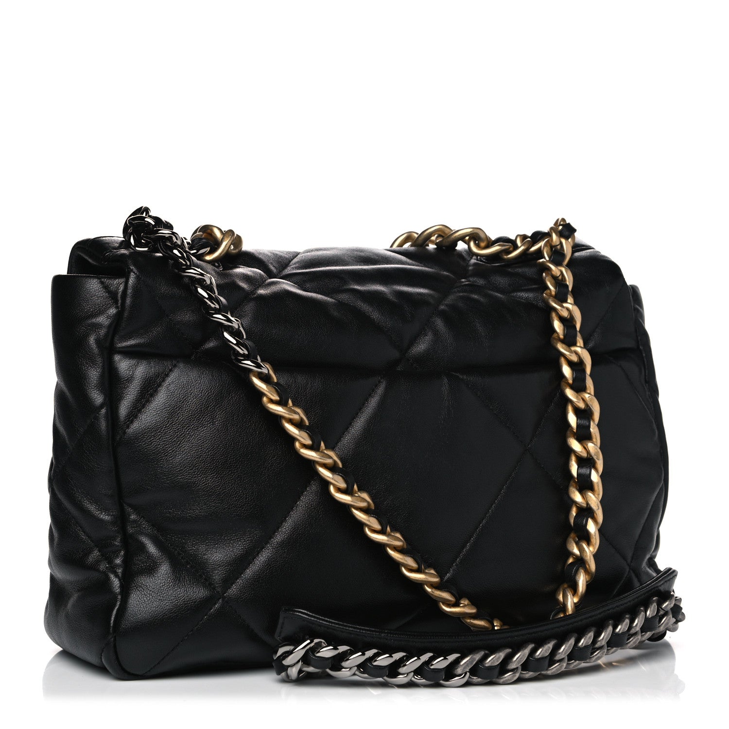 Chanel Lambskin Quilted Large Chanel 19 Flap Black 2 of 16