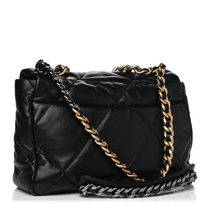 Chanel Lambskin Quilted Large Chanel 19 Flap Black 2 of 16