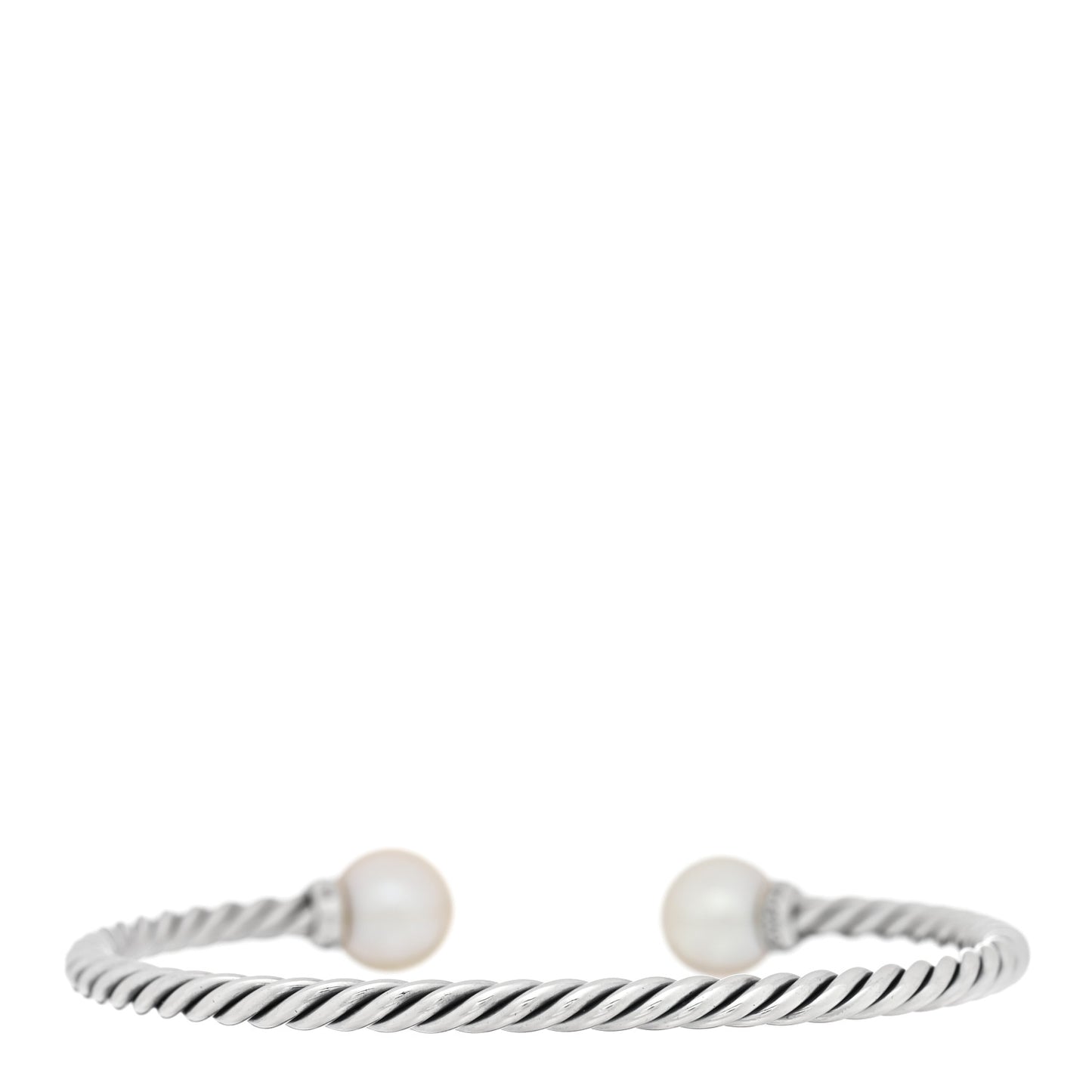 Sterling Silver Diamond Cultured Pearl 9mm Solari Bracelet