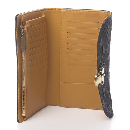 Louis Vuitton Denim Amelia Wallet Black 5 of 8