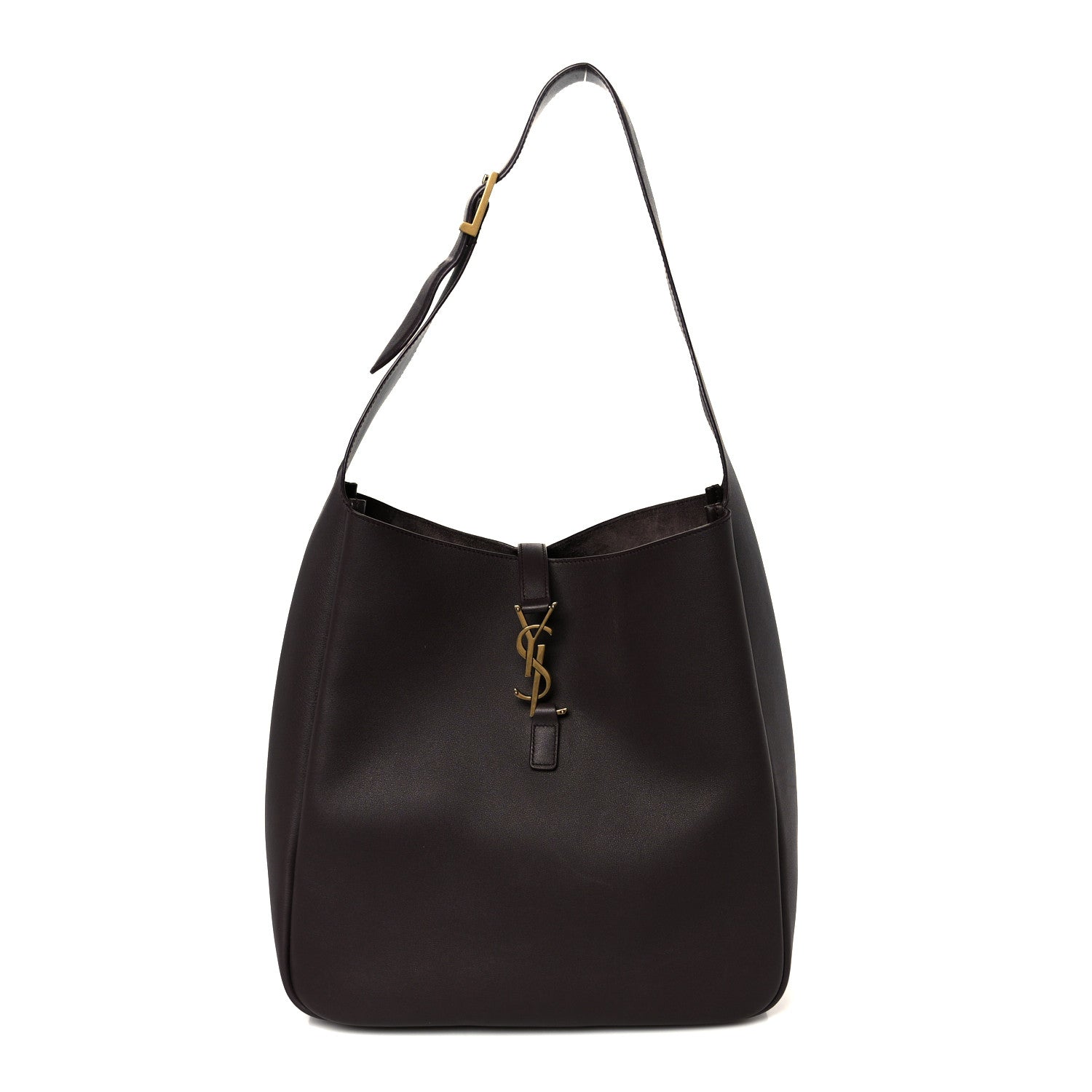 Saint Laurent Supple Calfskin Large Le 5 A 7 Soft Hobo Raisin 1 of 10