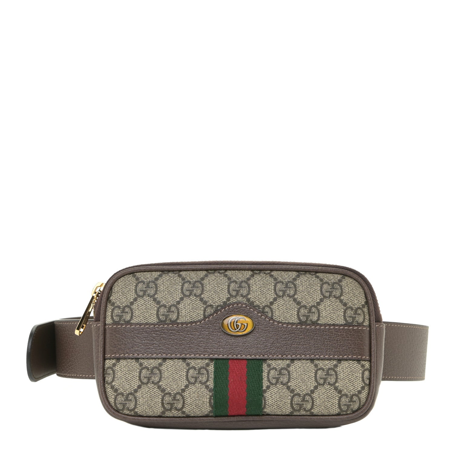 Gucci GG Supreme Monogram Ophidia Belted iPhone Case 85 34 Dark Brown 1 of 11