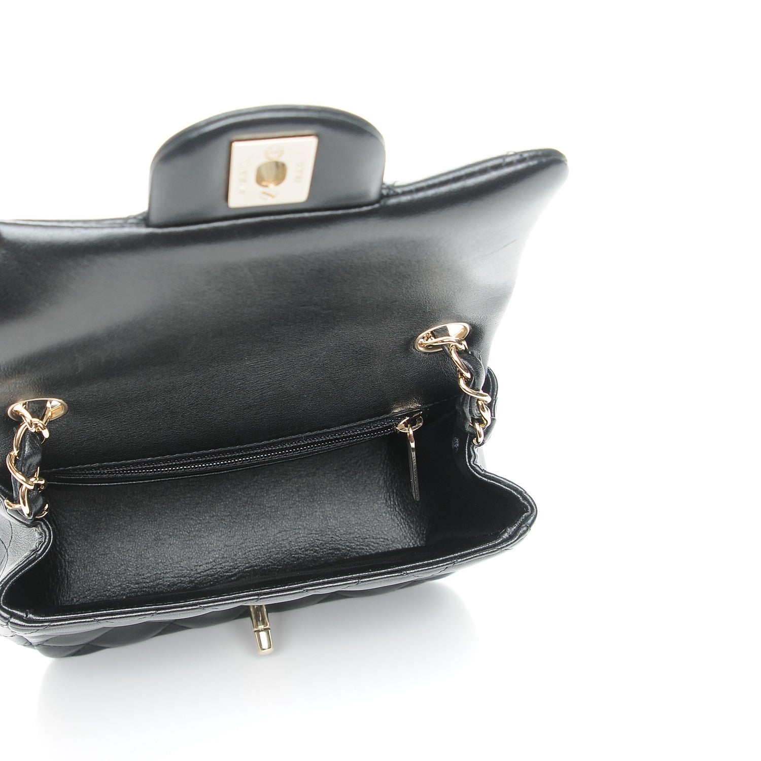 Chanel Lambskin Quilted Mini Square Flap Black 5 of 8