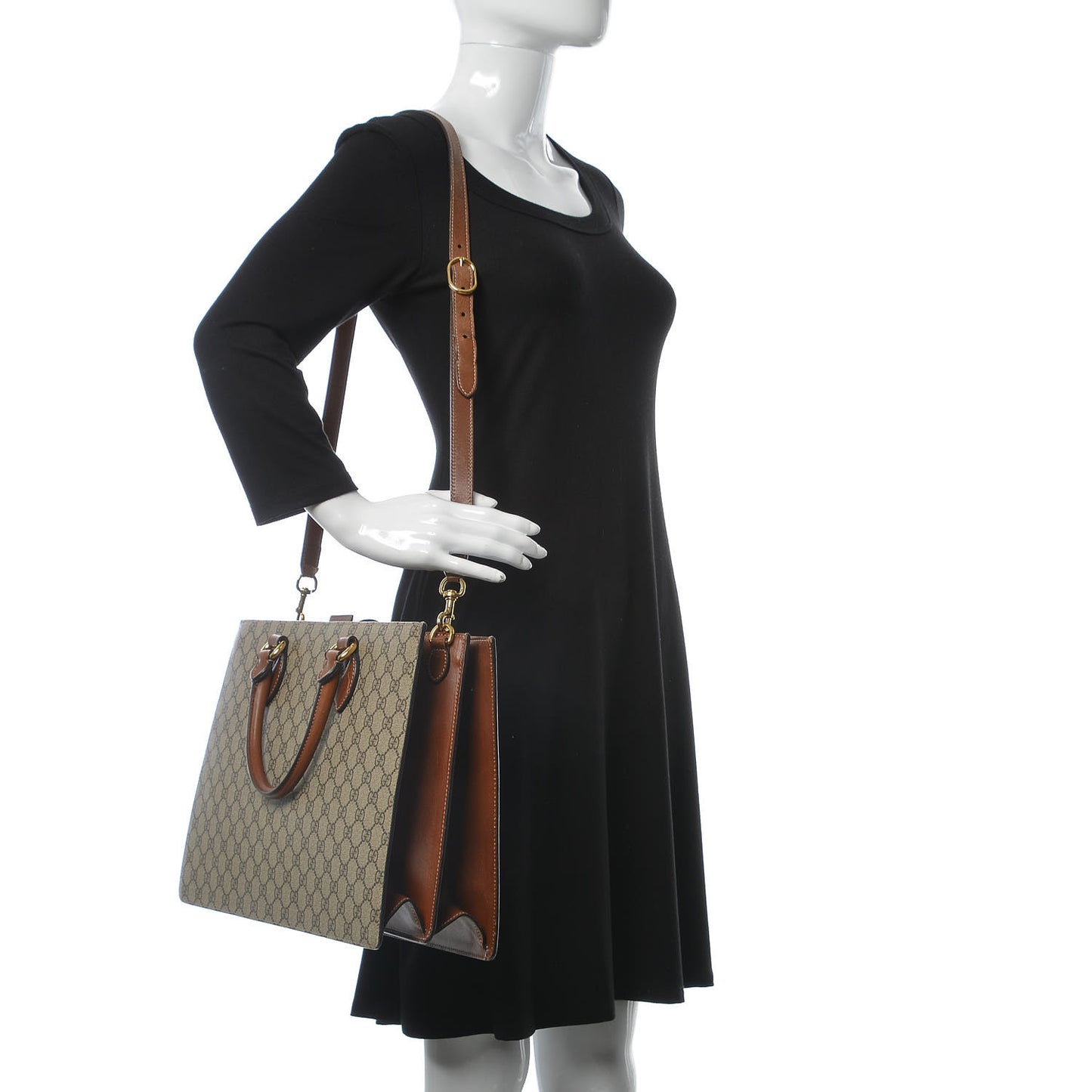 GG Supreme Monogram Large Top Handle Bag Beige Tuscany
