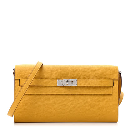 Hermes Epsom Kelly Wallet To Go Jaune Ambre 1 of 9