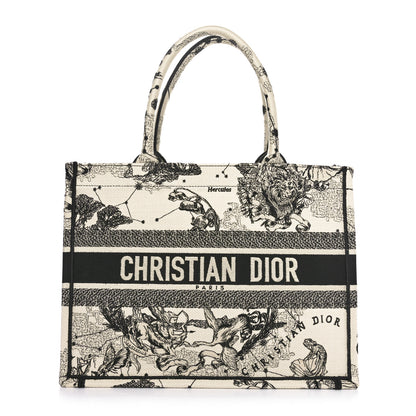 Christian Dior Canvas Zodiac Toile De Jouy Embroidered Medium Book Tote Latte 1 of 10