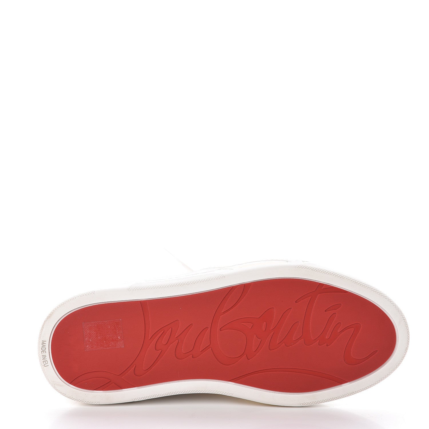Christian Louboutin Metallic Calfskin Womens Aurelien Flat Sneakers 38 Gold White 13 of 13