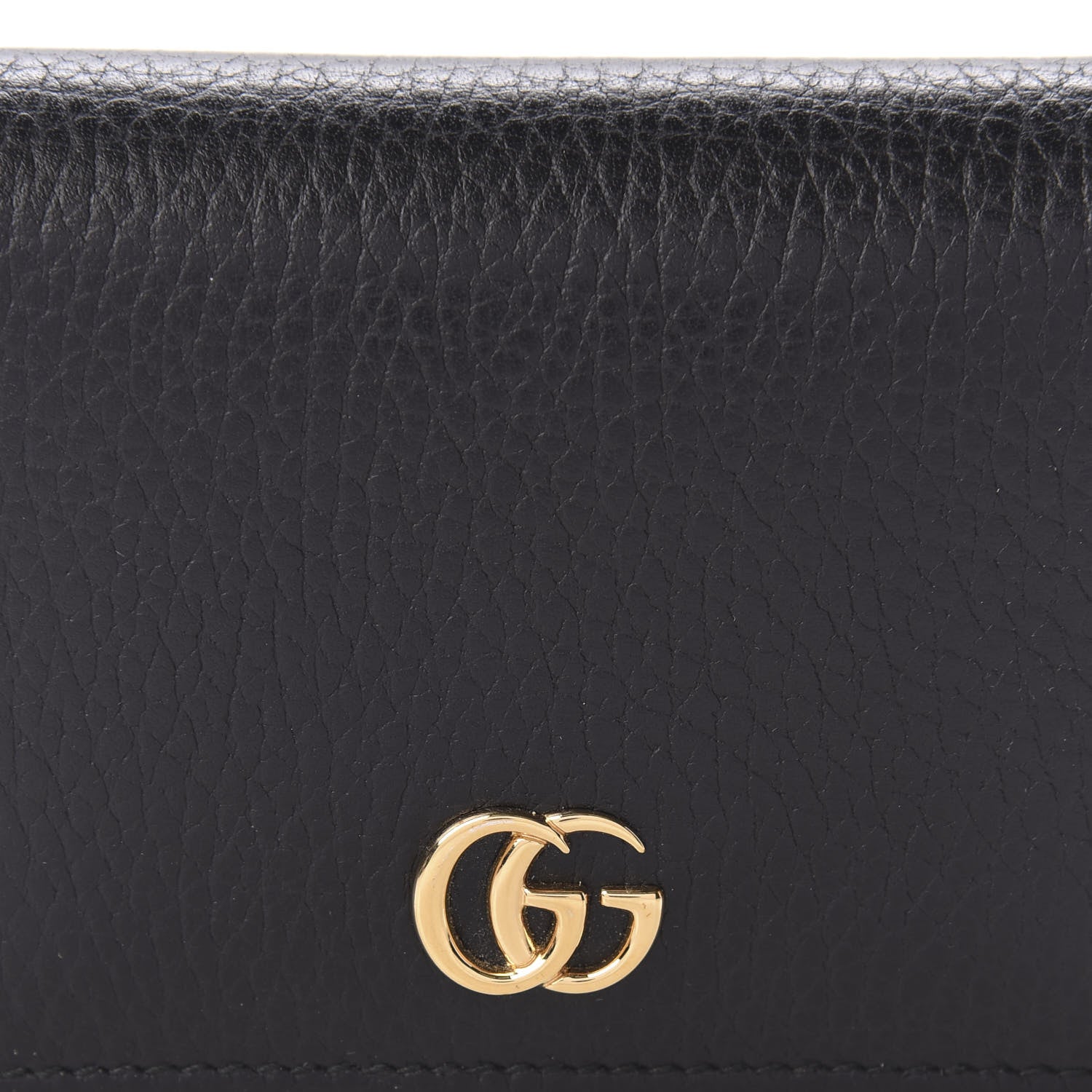 Gucci Pebbled Calfskin GG Marmont Card Case Black 9 of 10