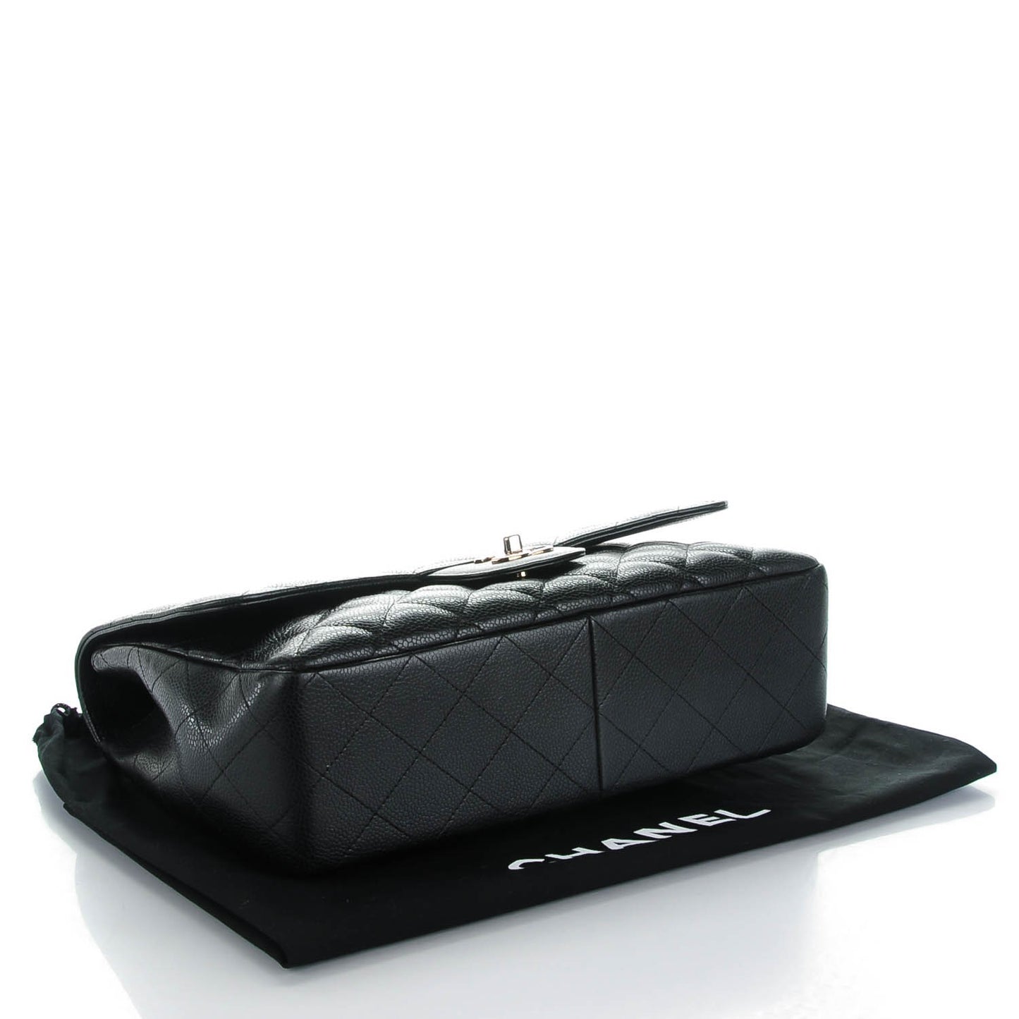 Caviar Quilted Jumbo Single Flap Black