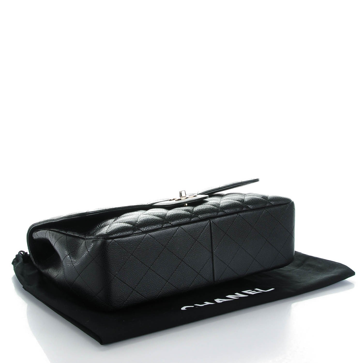 Chanel Caviar Quilted Jumbo Single Flap Black 4 of 8