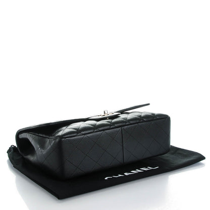 Chanel Caviar Quilted Jumbo Single Flap Black 4 of 8