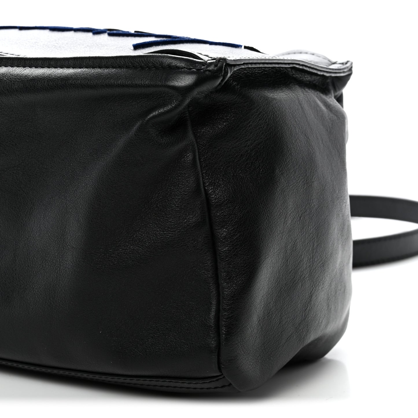 Sugar Goatskin Velvet Logo Small Pandora Black