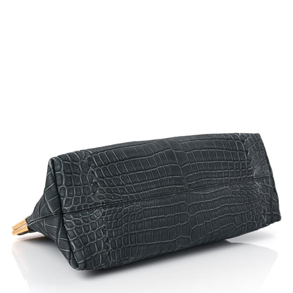 Bottega Veneta Crocodile Vendome Shoulder Bag Grey 4 of 8