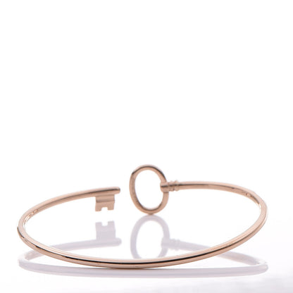 Tiffany 18K Rose Gold Keys Wire Bracelet 3 of 7