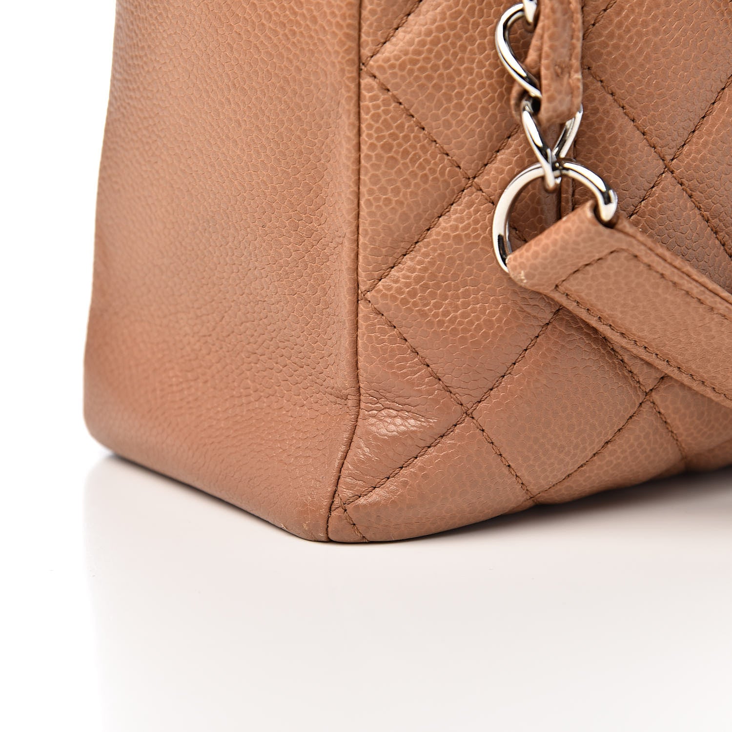 Chanel Caviar Quilted Petit Shopping Tote PST Dark Beige 18 of 19