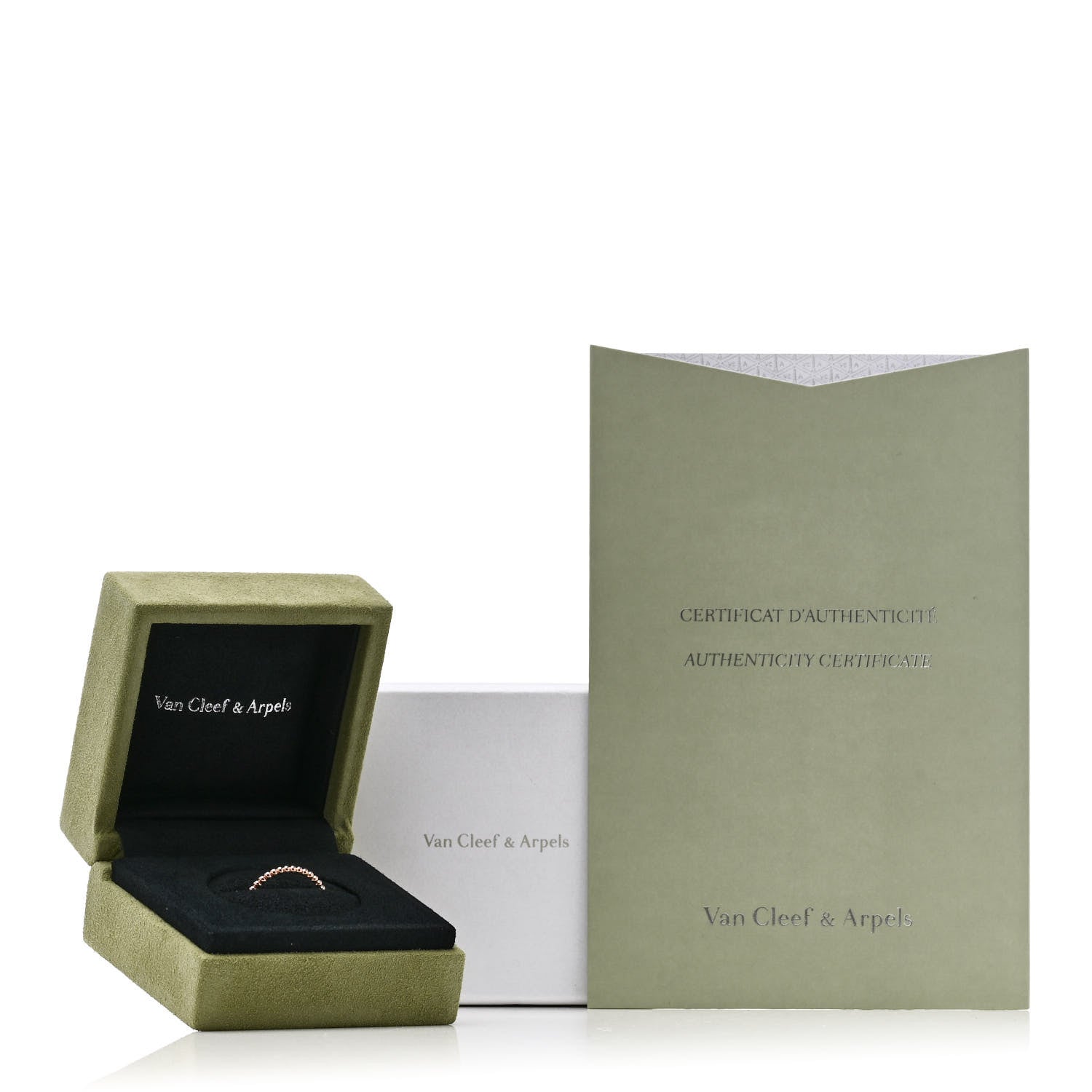 Van Cleef & Arpels 18K Rose Gold Small Perlee Ring 58 8.25 5 of 5