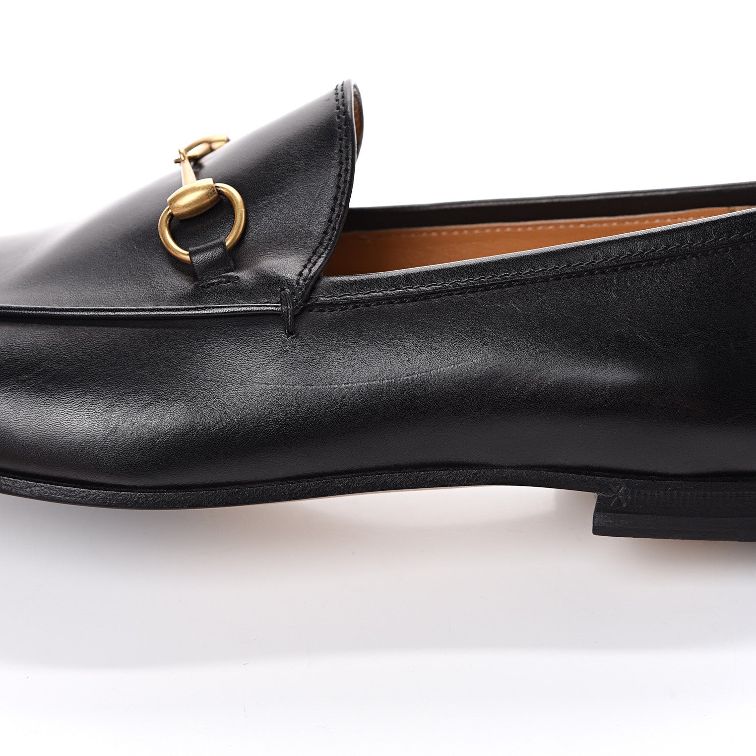 Gucci Calfskin Womens Jordaan Loafers 38.5 Black 8 of 12