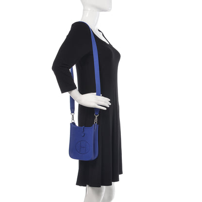 Hermes Taurillon Clemence Evelyne TPM Bleu Electrique 2 of 11