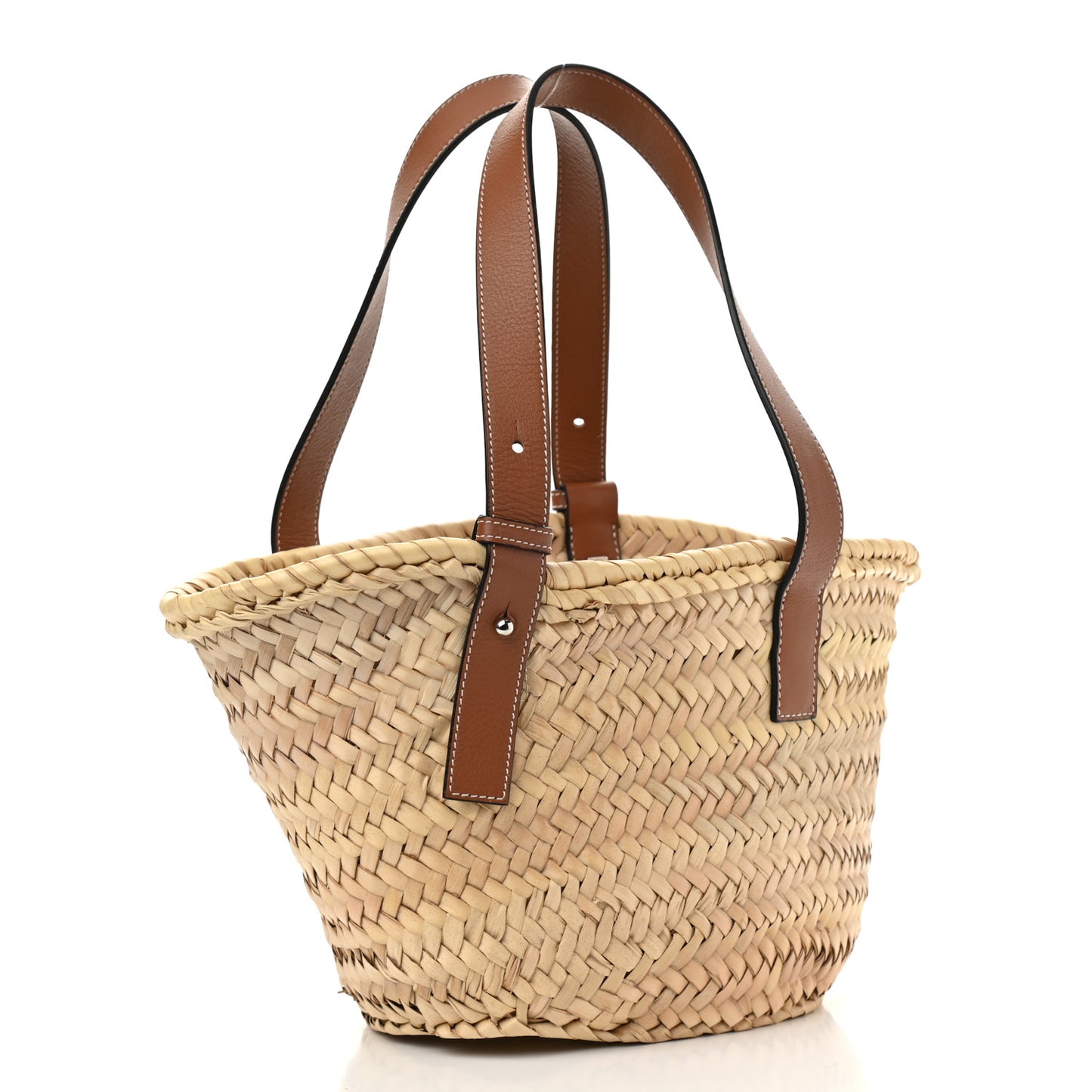 Raffia Small Basket Tote Bag Natural Tan