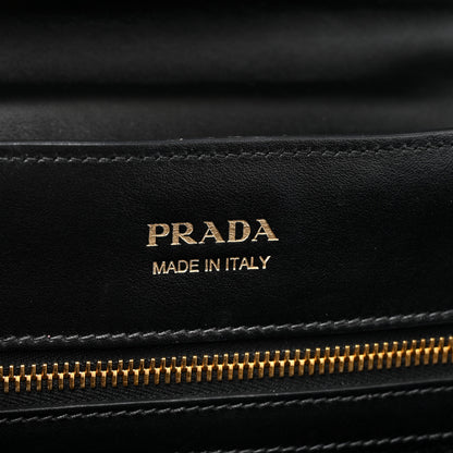 Prada City Calfskin Saffiano Cahier Top Handle Bag Black 6 of 13