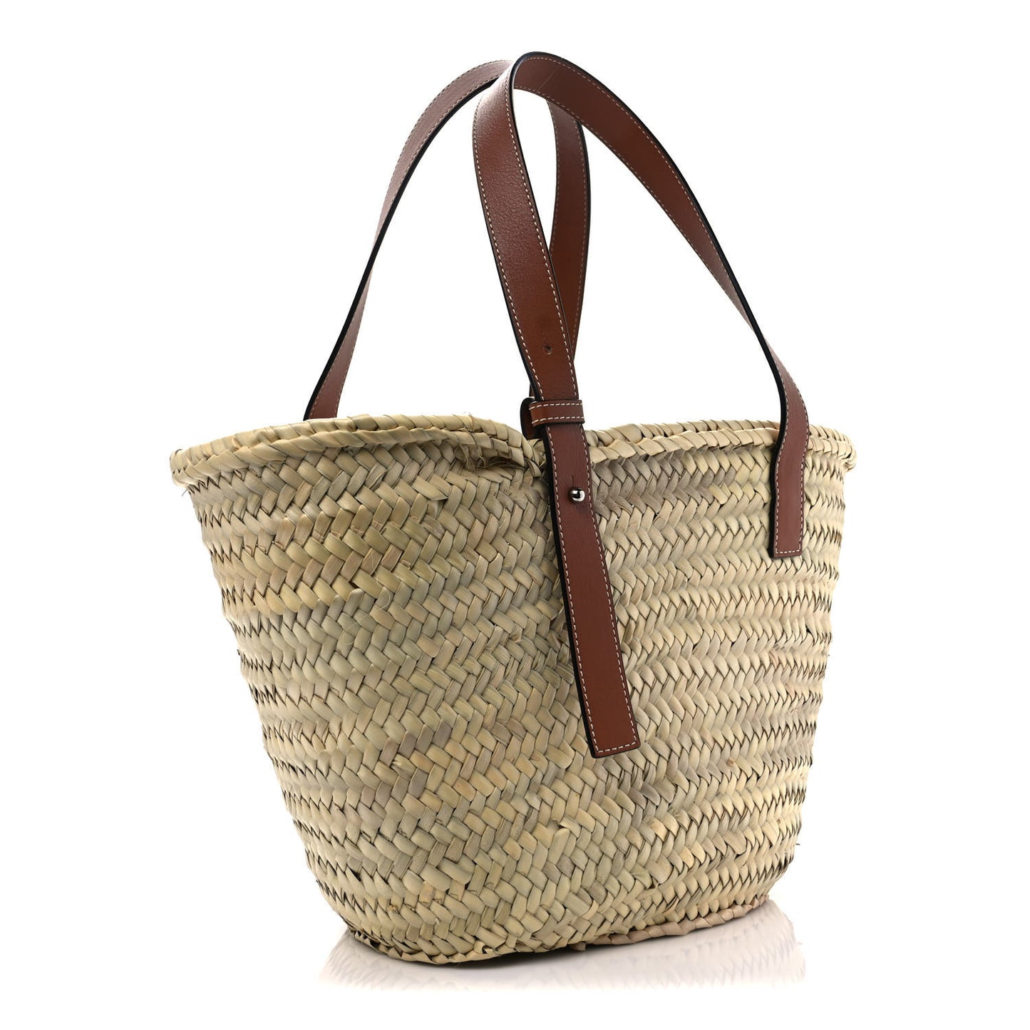 Raffia Basket Tote Bag Natural Tan