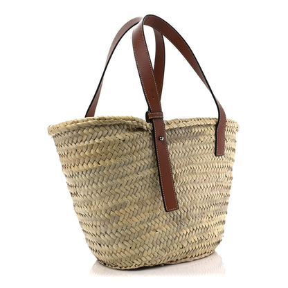 Loewe Raffia Basket Tote Bag Natural Tan 3 of 9