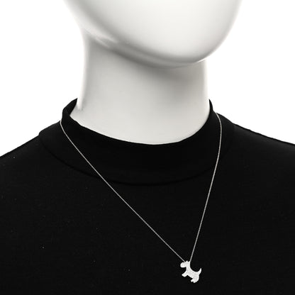 Roberto Coin 18K White Gold Diamond Scottie Dog Pendant Necklace 2 of 5