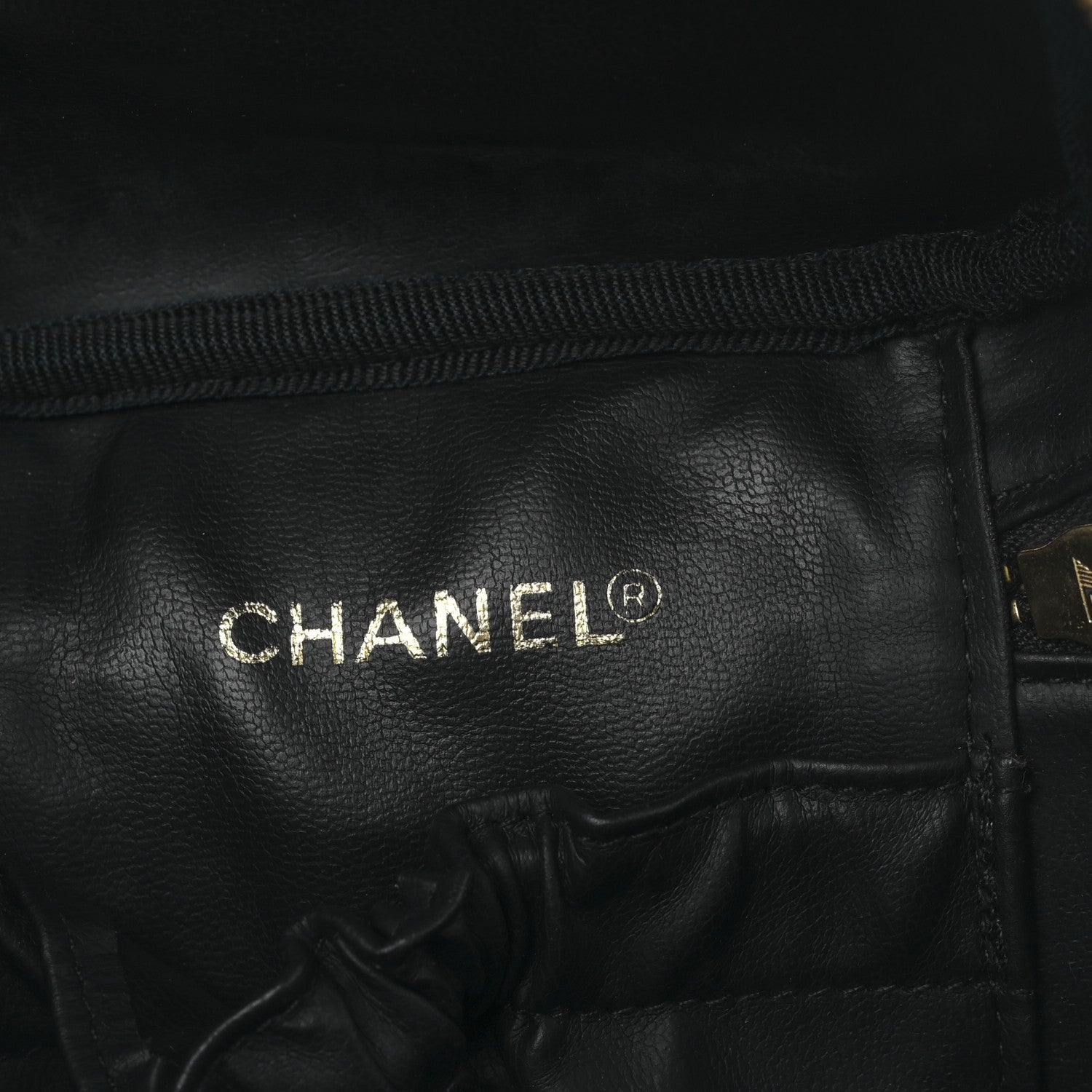 Chanel Lambskin Vanity Cosmetic Case Black 6 of 11