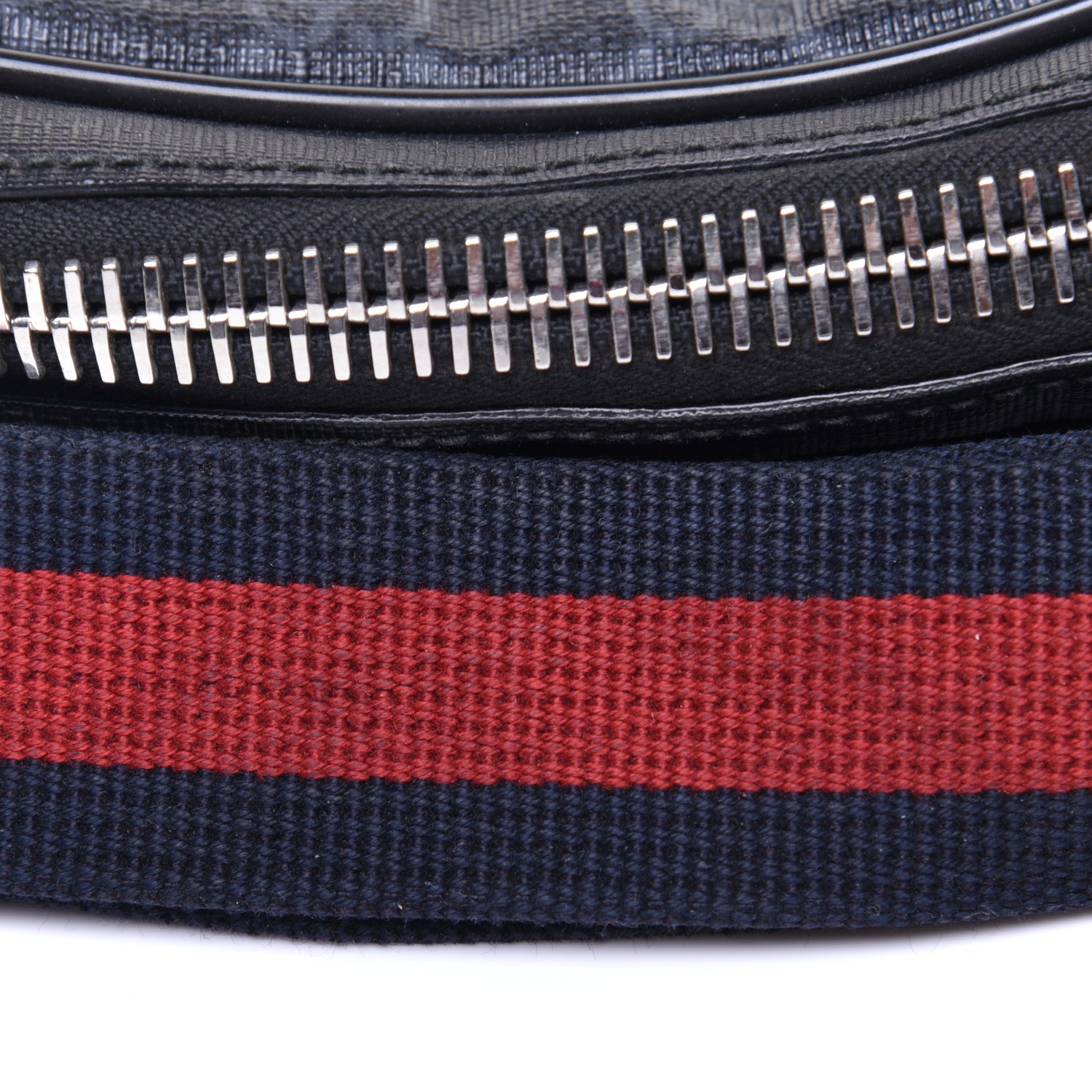 Gucci Soft GG Supreme Monogram Web Belt Bag Black Grey 12 of 13