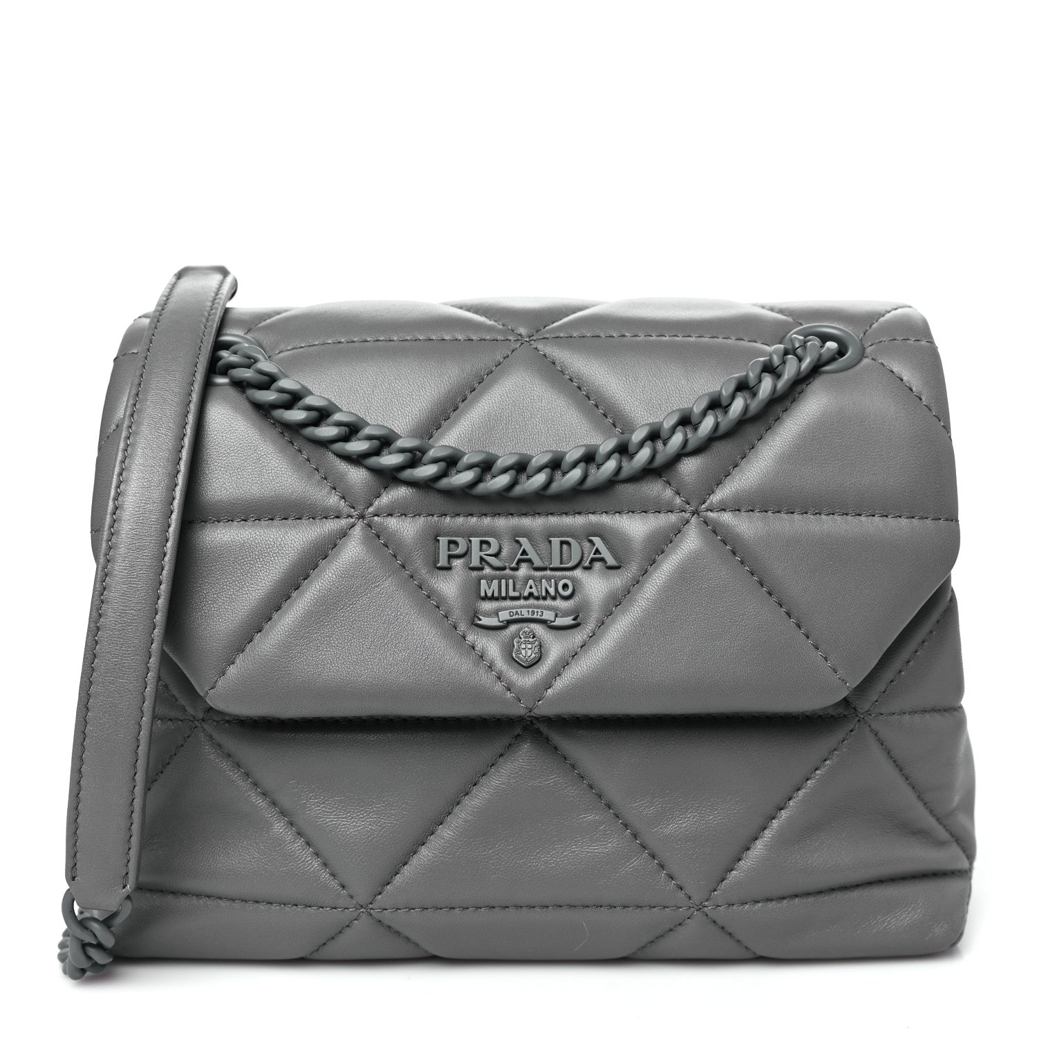 Prada Nappa Triangle Stitched Small Spectrum Bag Marmo 1 of 9