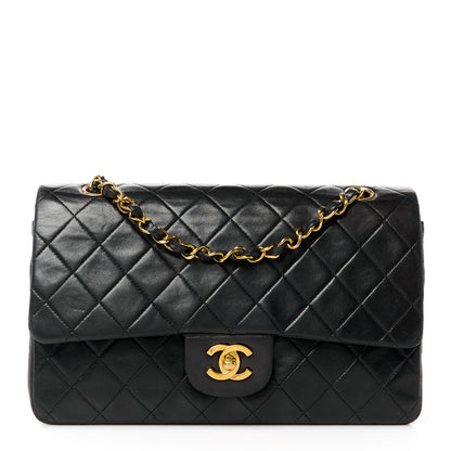 Chanel Lambskin Quilted Medium Double Flap Black 1 of 14