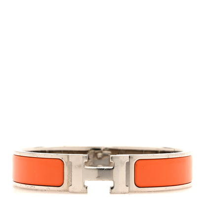 Hermes Enamel Narrow Clic Clac H Bracelet PM Orange 1 of 5
