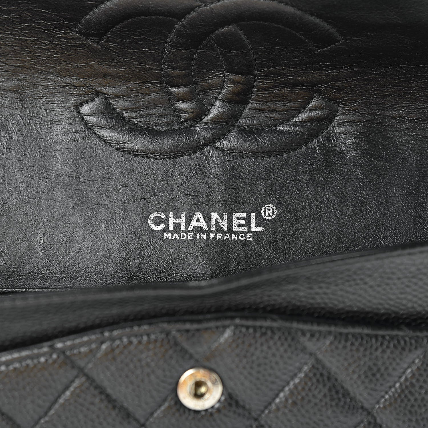 Chanel Caviar Quilted Medium Double Flap Black 6 of 17