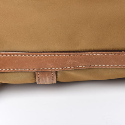 Prada Tessuto Nylon Calfskin Shoulder Bag Brown 18 of 30