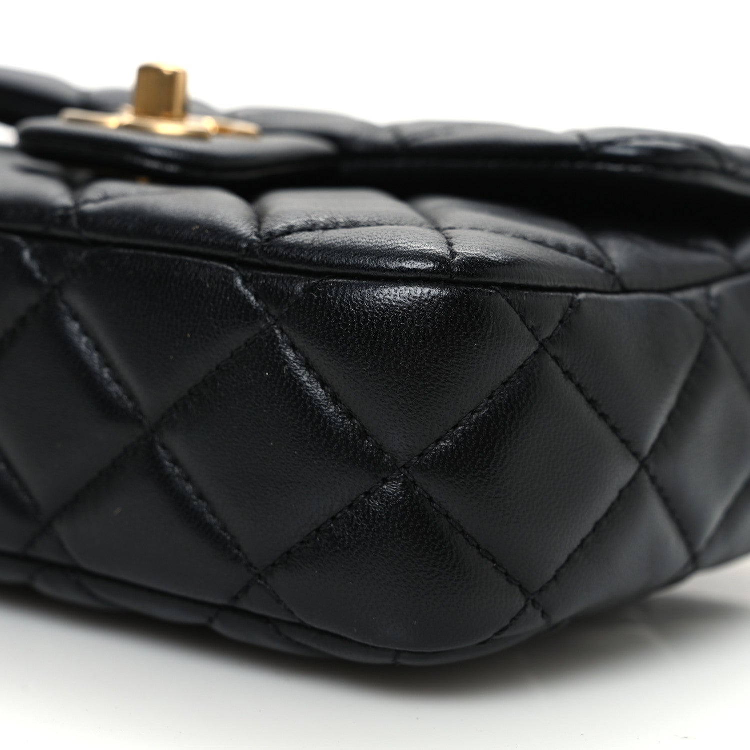 Chanel Lambskin Enamel Quilted Mini Coco Hearts Square Flap Black 10 of 10