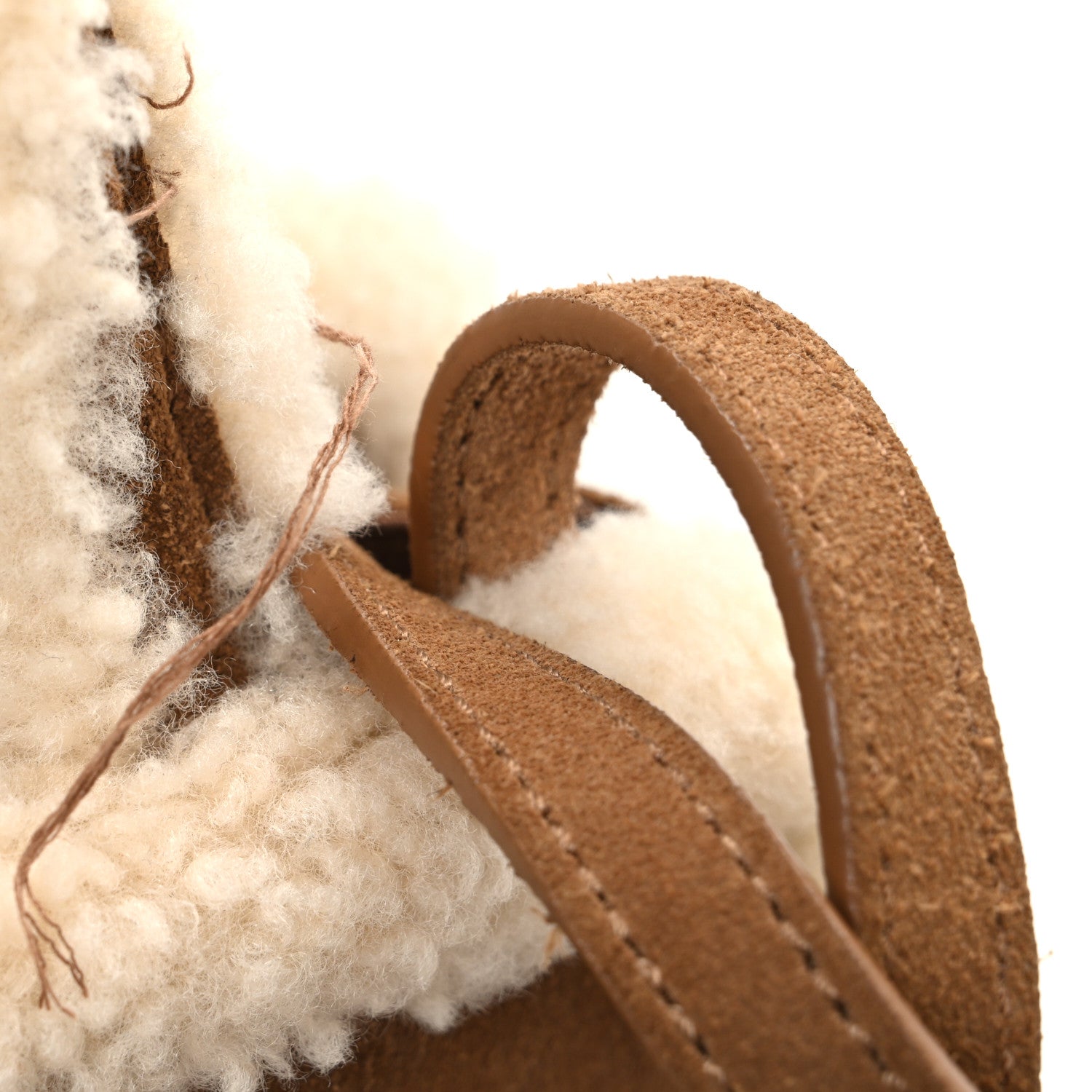 Telfar X UGG Suede shearling Small Shopping Bag Chestnut 12 of 12