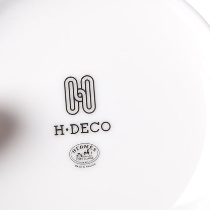 Hermes Porcelain H Deco Breakfast Cup And Saucer Set Of 2 Black 7 of 13