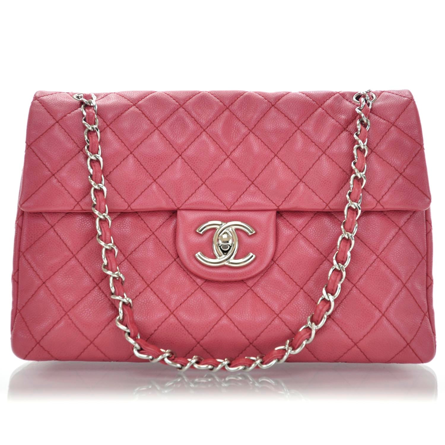 Chanel Caviar Maxi Flap Fuchsia 1 of 10