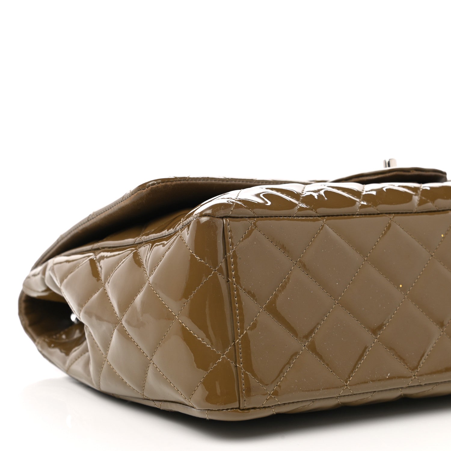 Chanel Patent Quilted Maxi Single Flap Brown 8 of 17