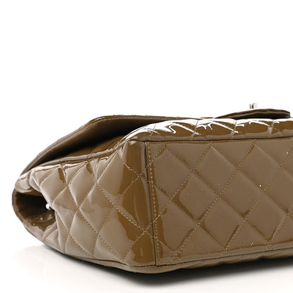 Chanel Patent Quilted Maxi Single Flap Brown 8 of 17
