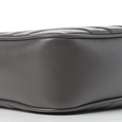 Saint Laurent Calfskin Matelasse Monogram Lou Camera Bag Grey 8 of 17