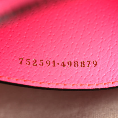 Gucci GG Supreme Monogram Textured Dollar Calfskin Web Ophidia Small Crossbody Bag Beige Ebony Fuchsia 7 of 10
