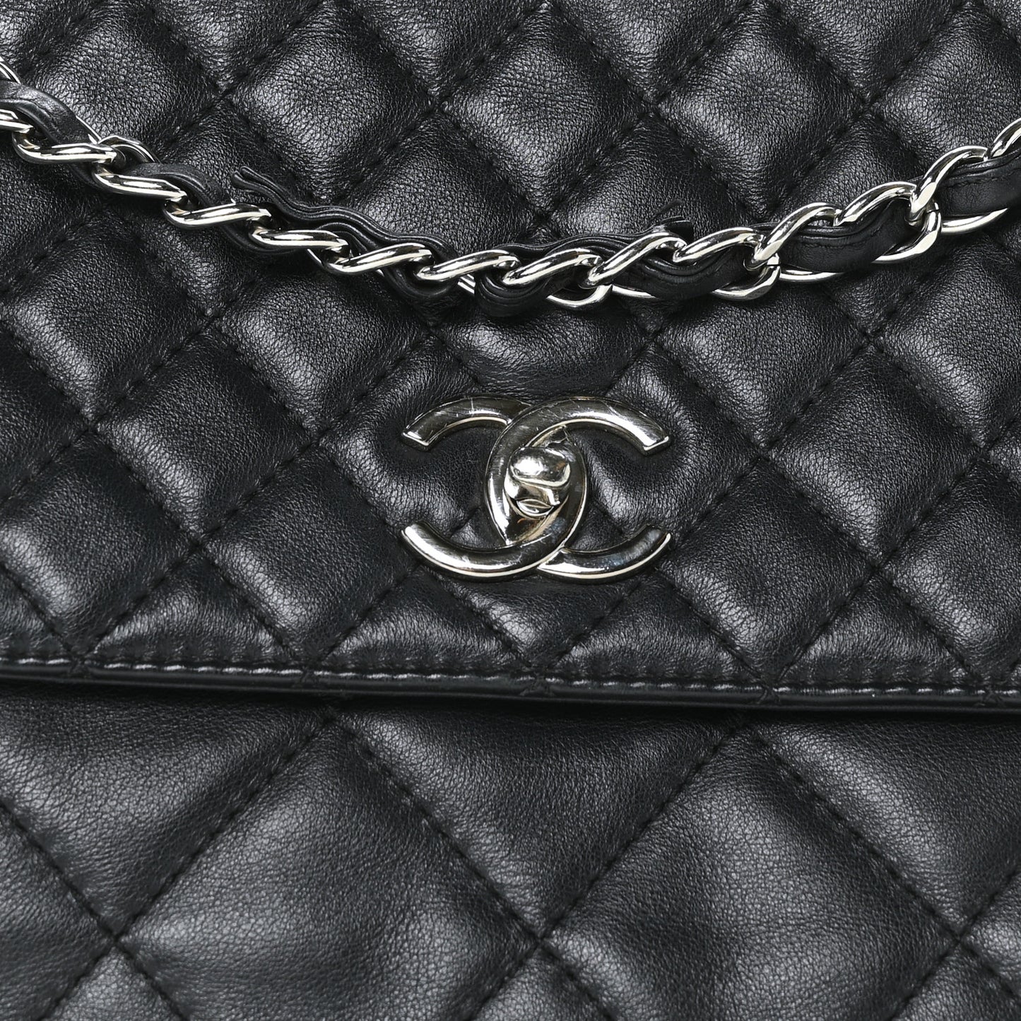 Calfskin Quilted In The Business Flap Bag Black