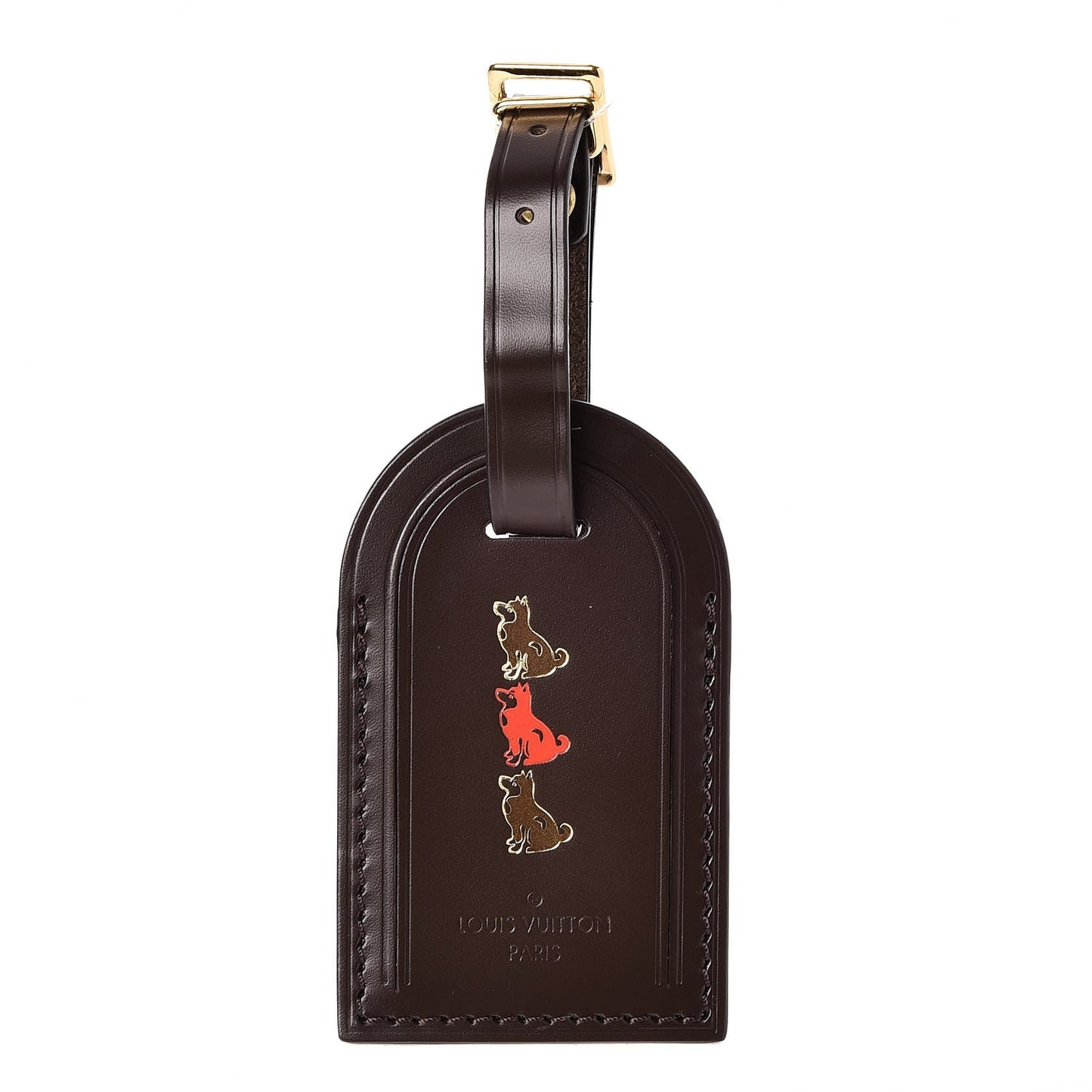 Calfskin Luggage Tag Ebene