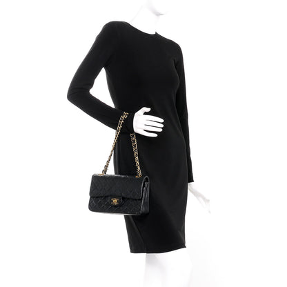 Chanel Lambskin Quilted Small Double Flap Black 3 of 9