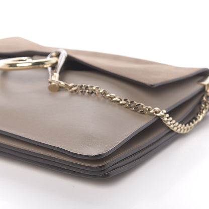Chloe Calfskin Suede Medium Faye Shoulder Bag Motty Grey 8 of 13
