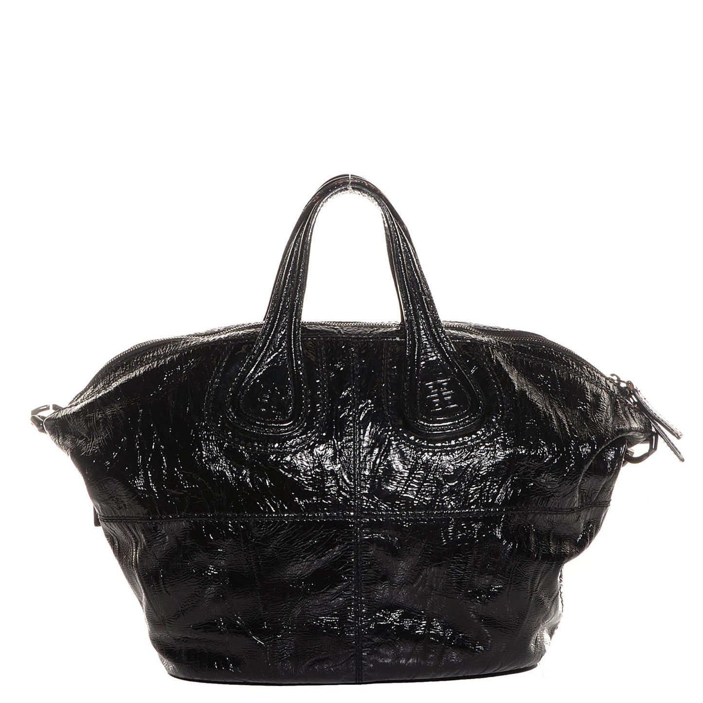 Crinkled Patent Medium Nightingale Black