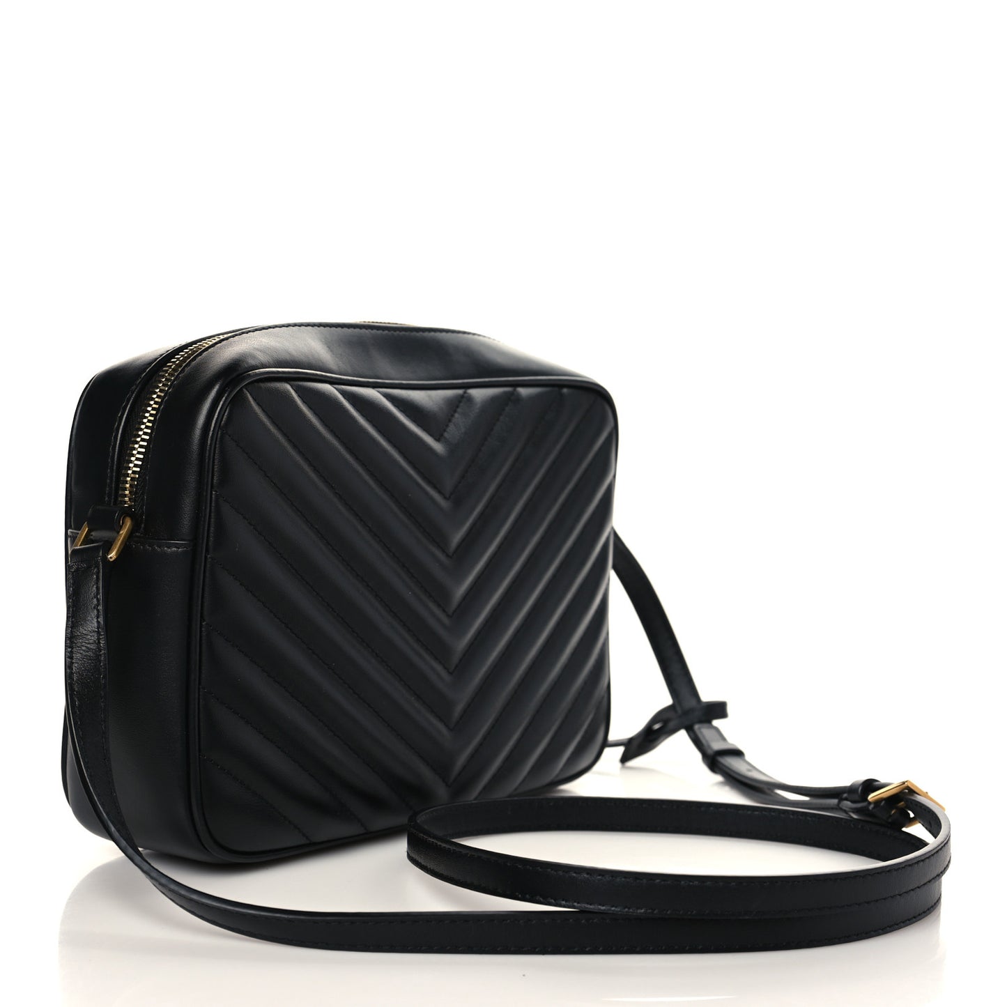 Calfskin Matelasse Monogram Lou Camera Bag Black